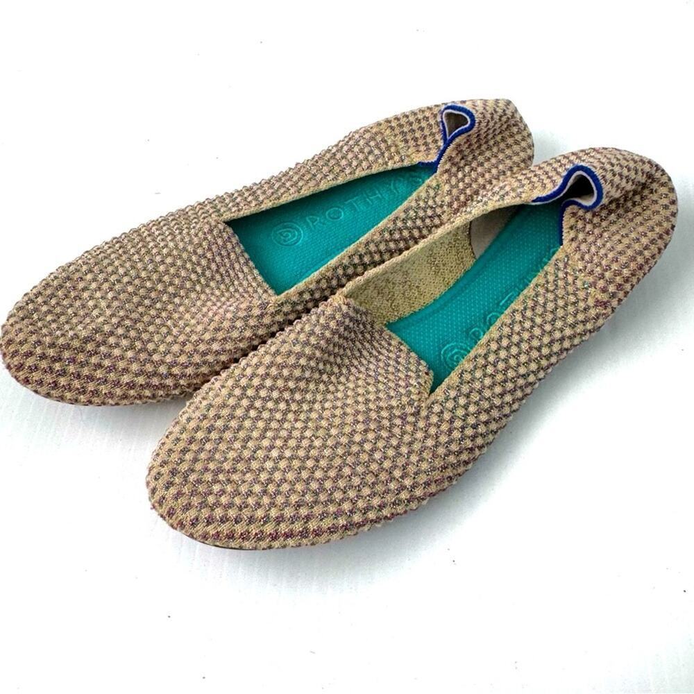 Rothy’s The Round Multi Metallic slip on loafer washable women’s shoes size 9